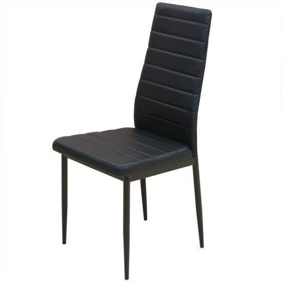 Eetkamerset tafel en stoel zwart 3-delig MeubelReus