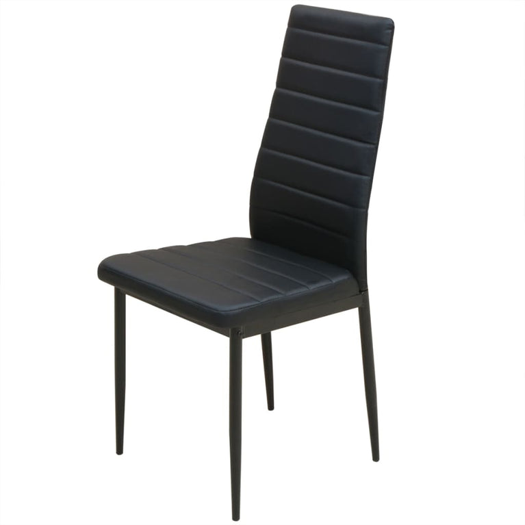 Eetkamerset tafel en stoel zwart 3-delig MeubelReus