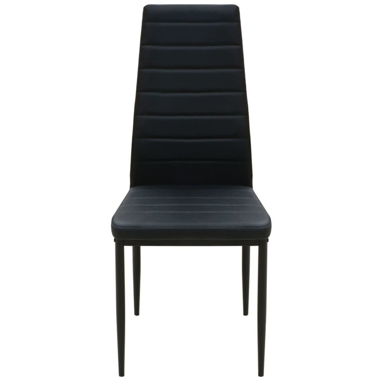 Eetkamerset tafel en stoel zwart 3-delig MeubelReus