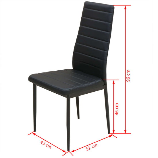 Eetkamerset tafel en stoel zwart 3-delig MeubelReus