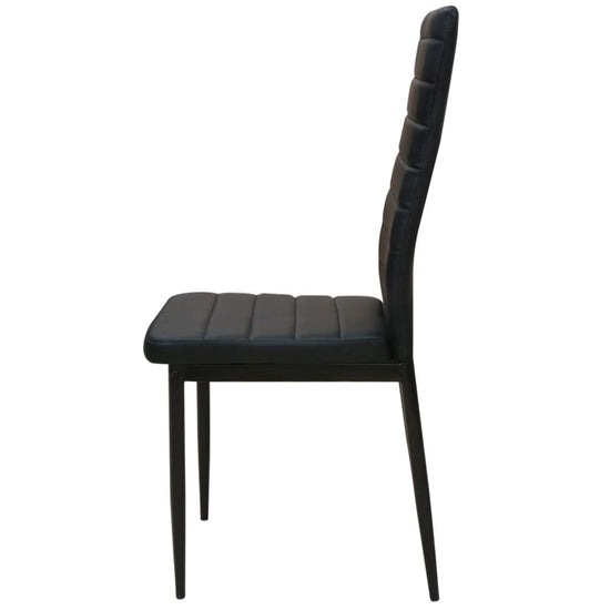 Eetkamerset tafel en stoel zwart 5-delig MeubelReus