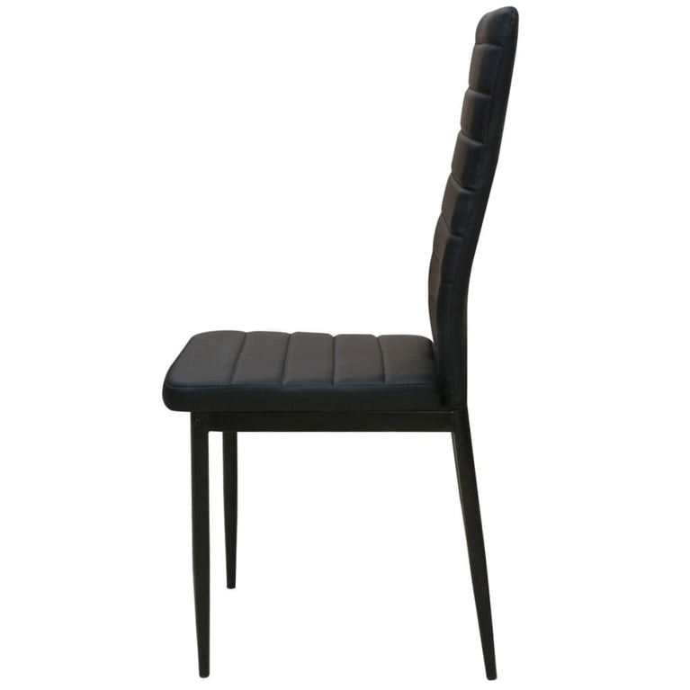 Eetkamerset tafel en stoel zwart 5-delig MeubelReus