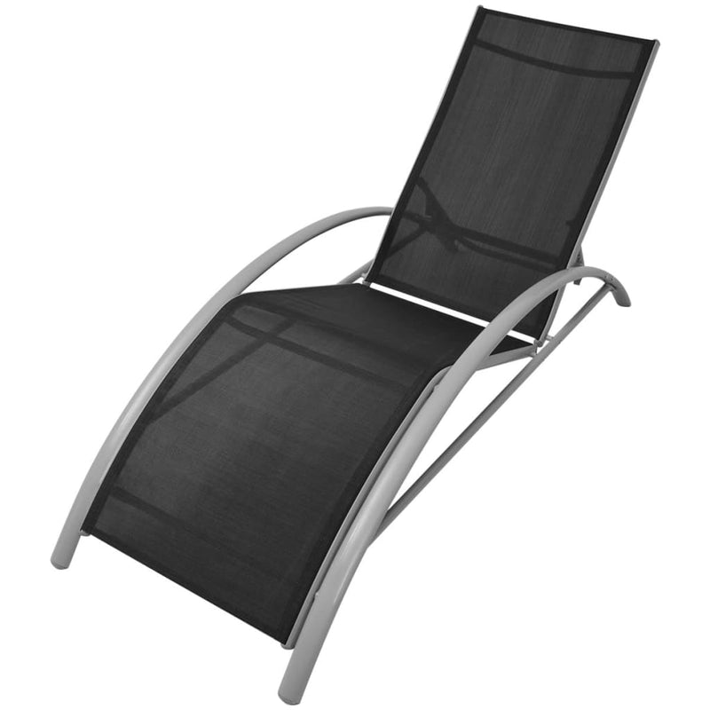 Ligbed aluminium zwart MeubelReus
