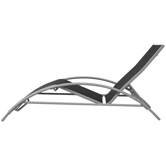 Ligbed aluminium zwart MeubelReus