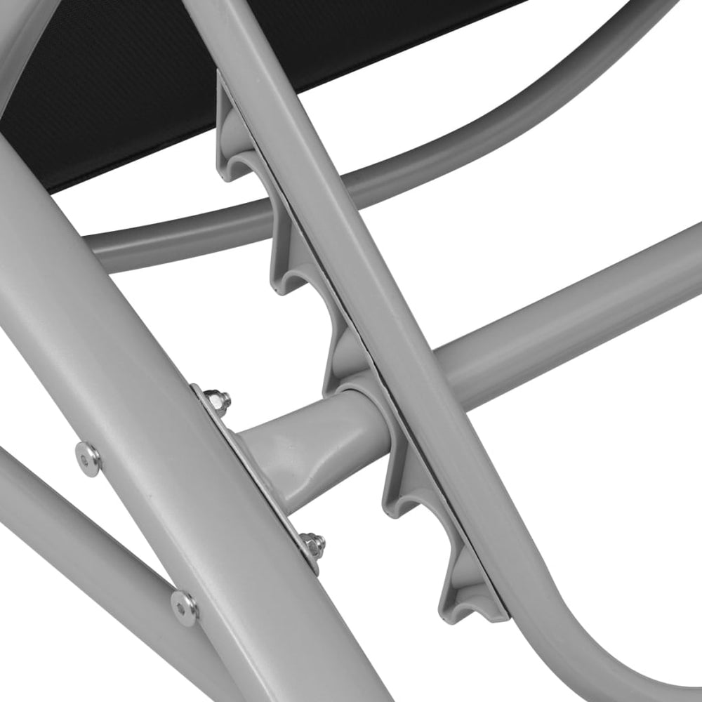 Ligbed aluminium zwart MeubelReus