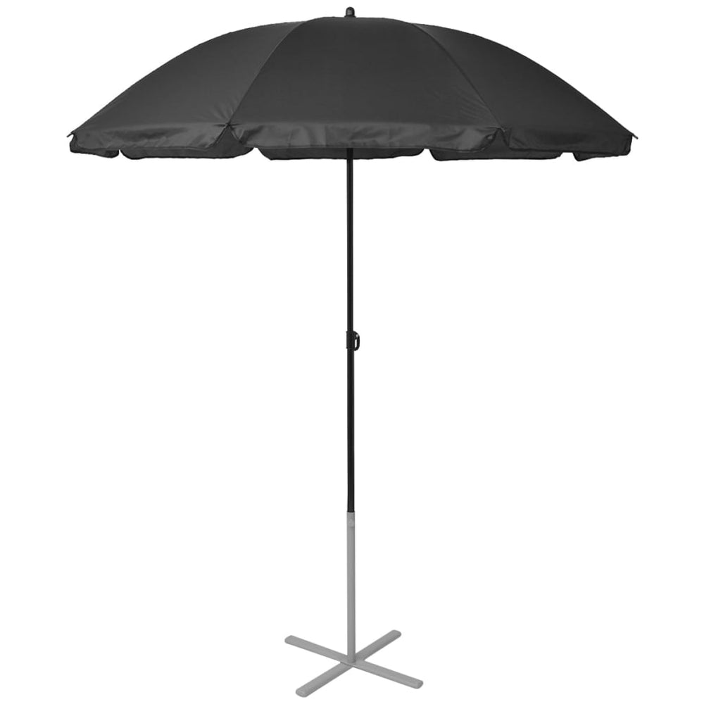 Ligbedden met parasol aluminium zwart MeubelReus