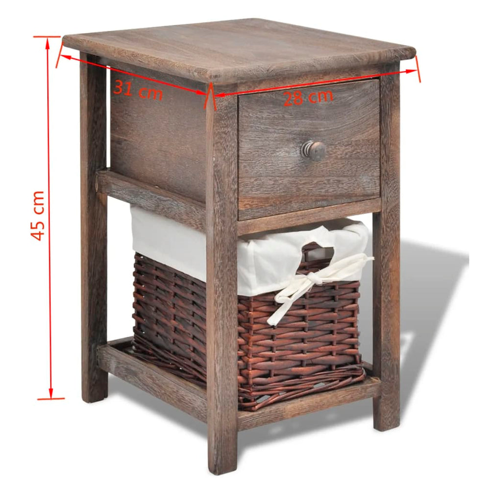 Nachtkastje hout bruin MeubelReus