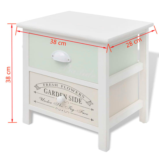 Nachtkastjes Franse stijl 2 st hout MeubelReus