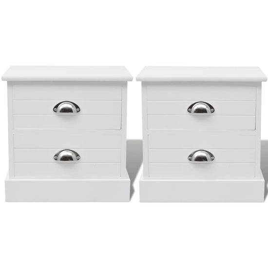 Nachtkastjes Franse stijl 2 stuks wit MeubelReus
