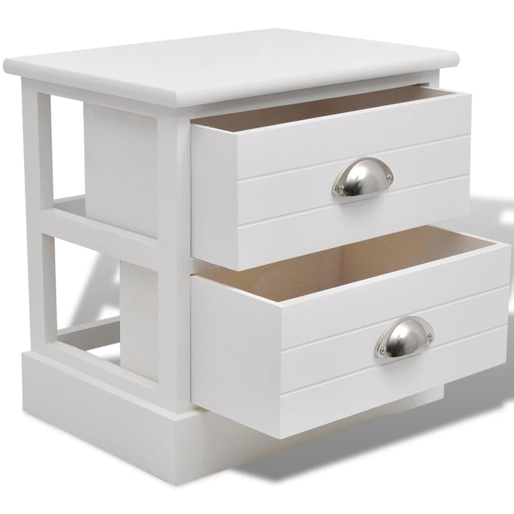 Nachtkastjes Franse stijl 2 stuks wit MeubelReus