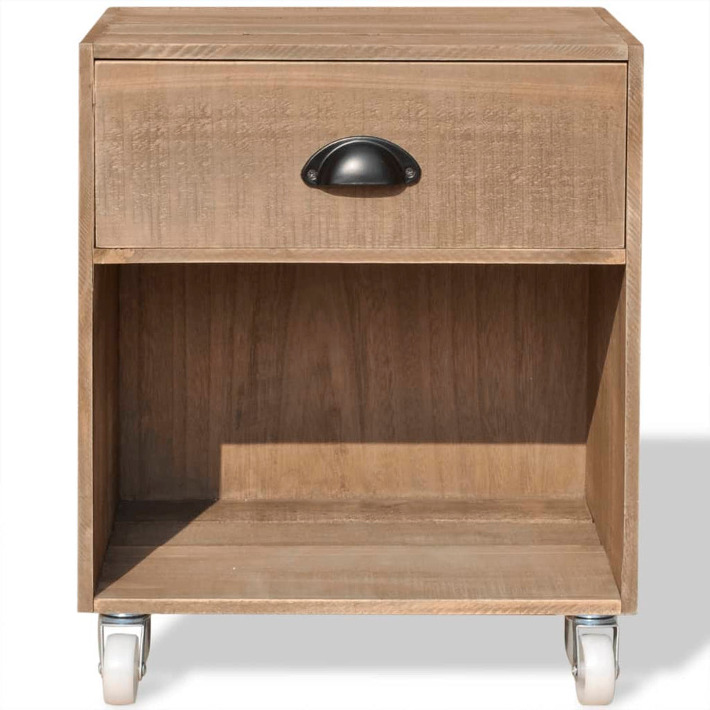 Nachtkastje massief hout bruin MeubelReus