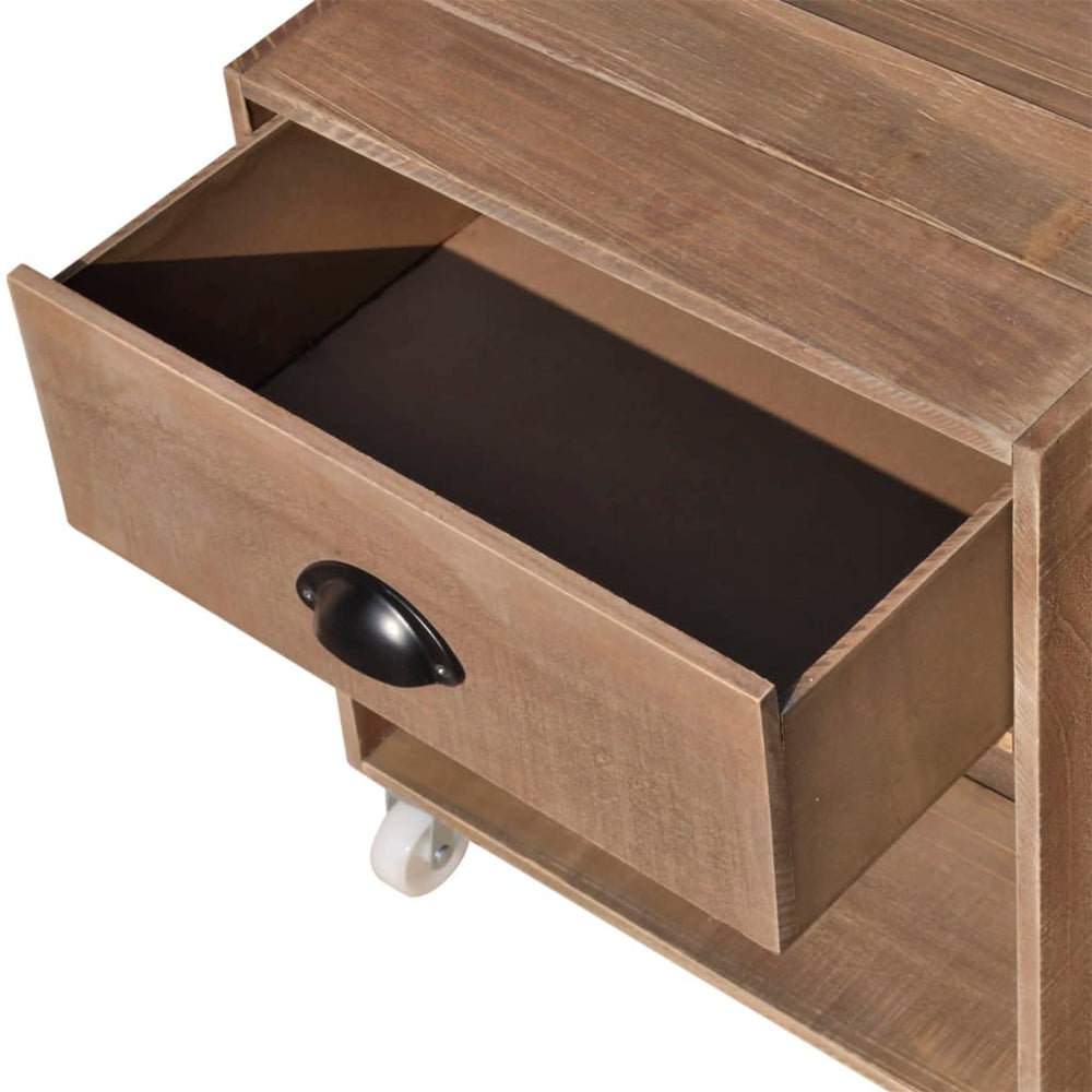 Nachtkastje massief hout bruin MeubelReus