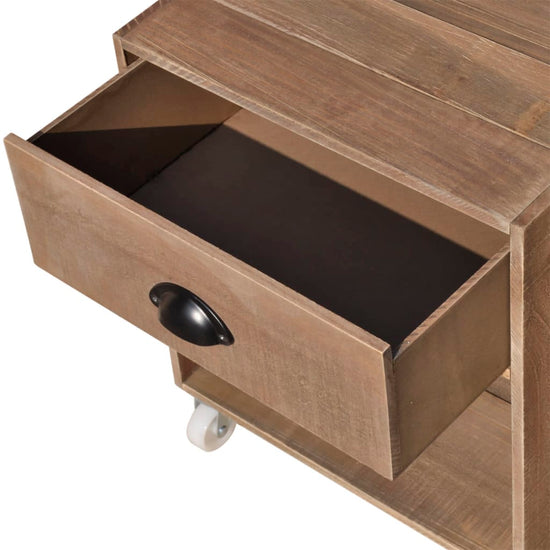 Nachtkastje massief hout bruin MeubelReus