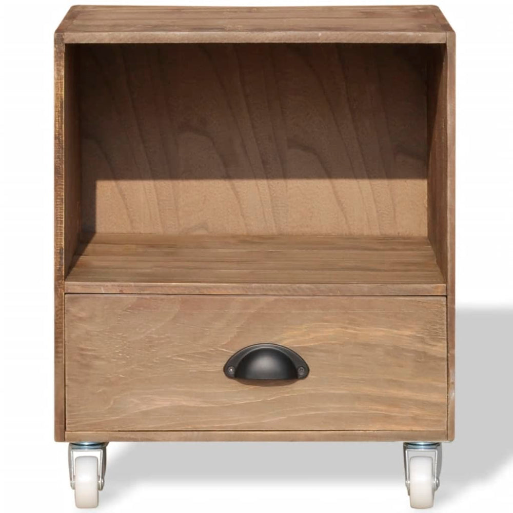 Nachtkastje massief hout bruin MeubelReus