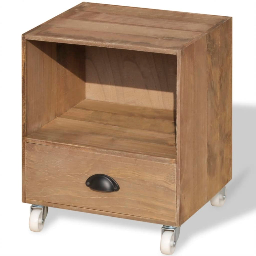 Nachtkastje massief hout bruin MeubelReus