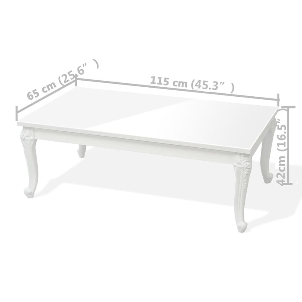 Salontafel 115x65x42 cm hoogglans wit MeubelReus