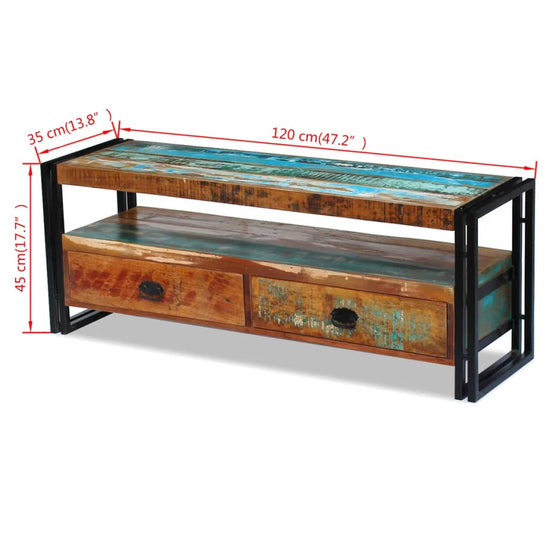 Tv-meubel massief gerecycled hout MeubelReus