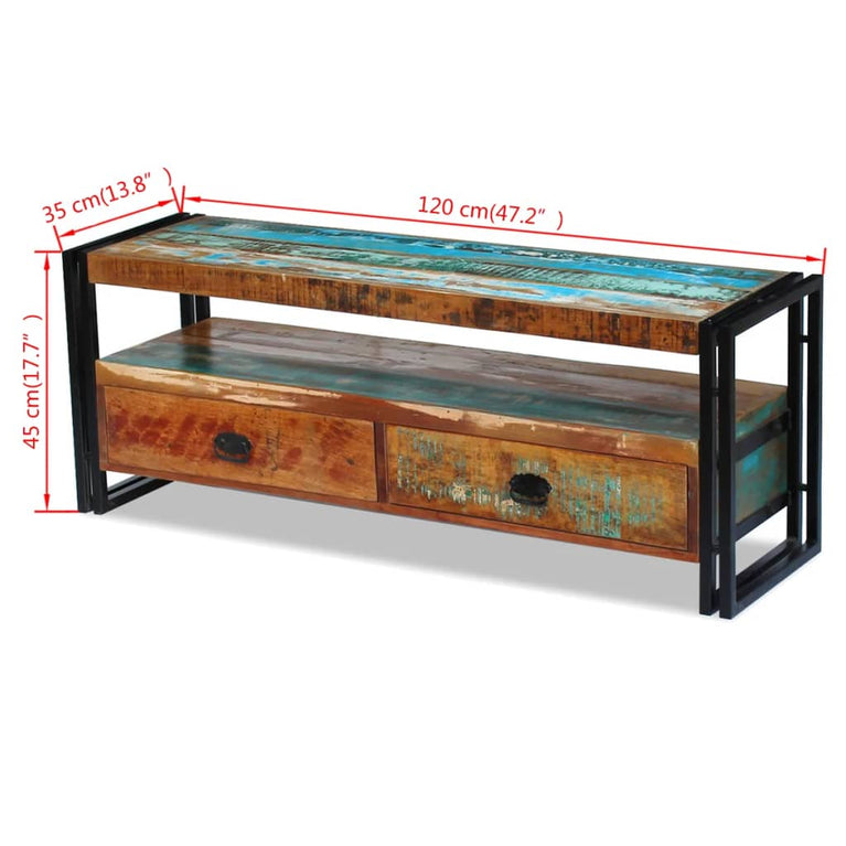 Tv-meubel massief gerecycled hout MeubelReus