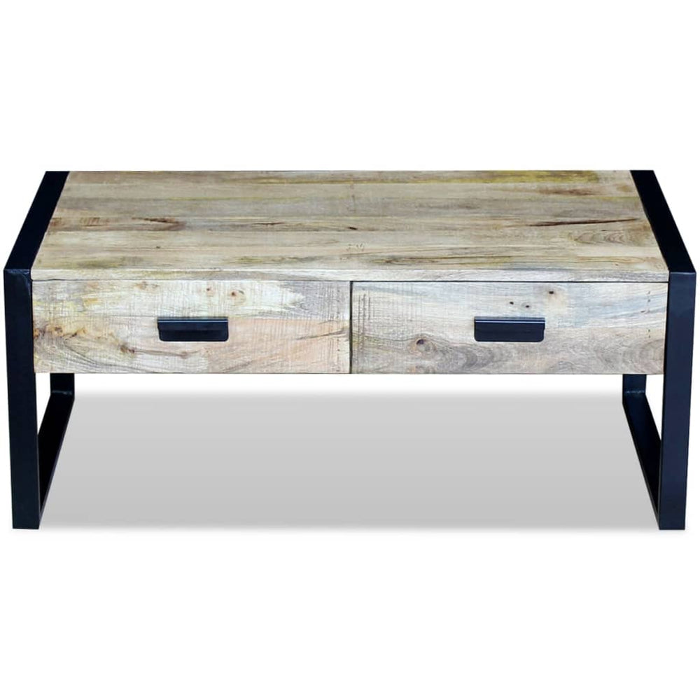 Salontafel met 2 lades 100x60x40 cm massief mangohout MeubelReus