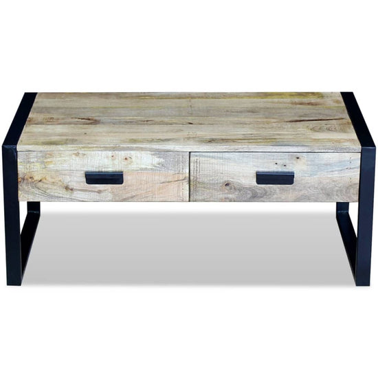 Salontafel met 2 lades 100x60x40 cm massief mangohout MeubelReus