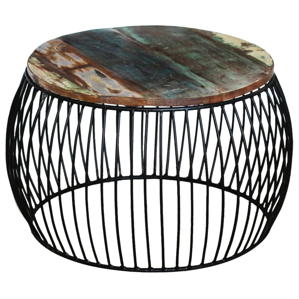 Salontafel rond 68x37 cm massief gerecycled hout MeubelReus