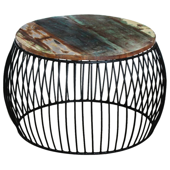 Salontafel rond 68x37 cm massief gerecycled hout MeubelReus