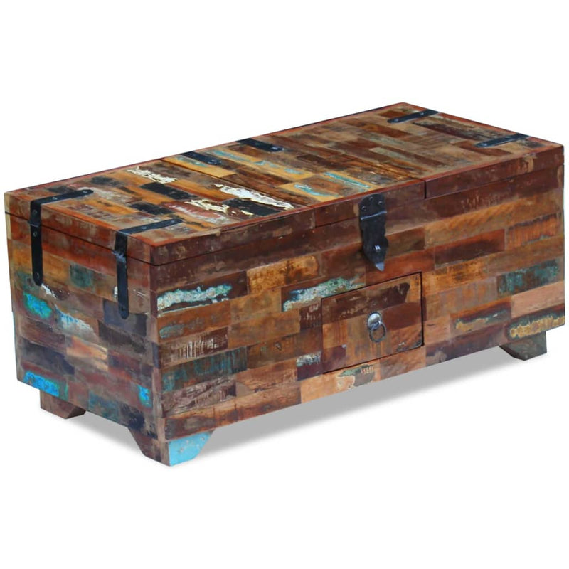 Salontafel kist 80x40x35 cm massief gerecycled hout MeubelReus