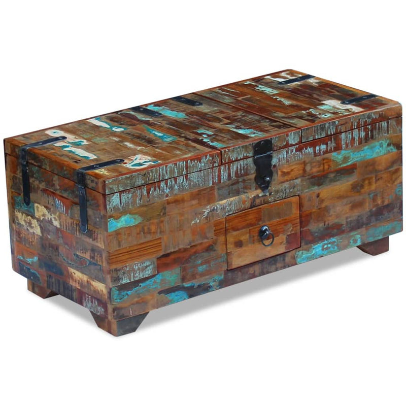 Salontafel kist 80x40x35 cm massief gerecycled hout MeubelReus