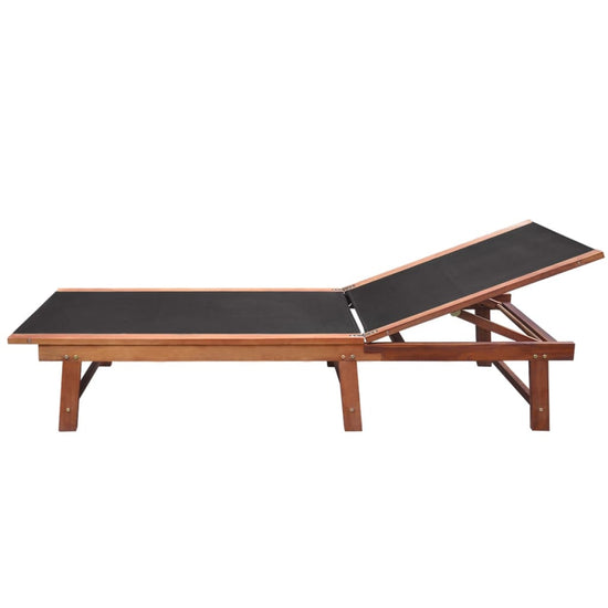 Ligbedden 2 st met tafel massief acaciahout en textileen MeubelReus