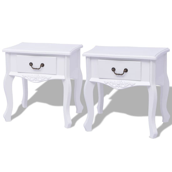 Nachtkastjes 2 stuks MDF wit MeubelReus