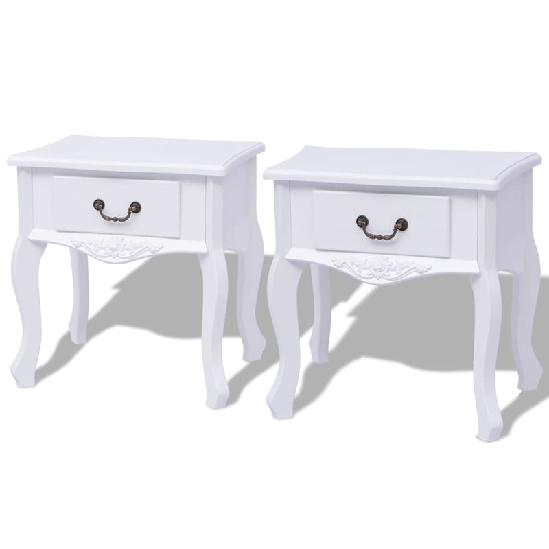 Nachtkastjes 2 stuks MDF wit MeubelReus