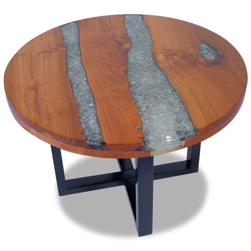 Salontafel massief teakhout hars 60 cm MeubelReus