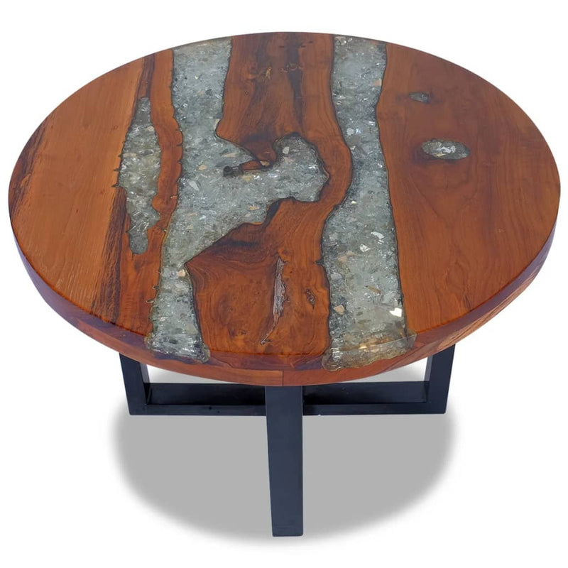 Salontafel massief teakhout hars 60 cm MeubelReus
