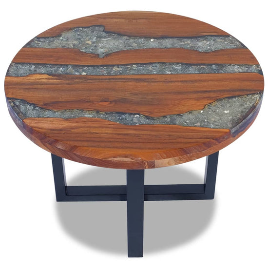 Salontafel massief teakhout hars 60 cm MeubelReus