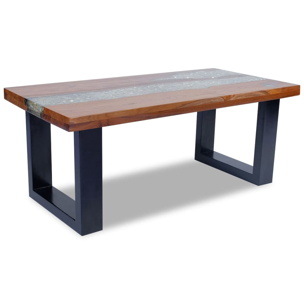 Salontafel massief teakhout hars 100x50 cm MeubelReus