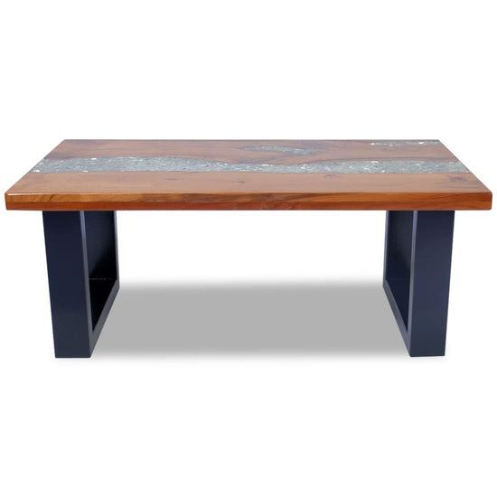 Salontafel massief teakhout hars 100x50 cm MeubelReus