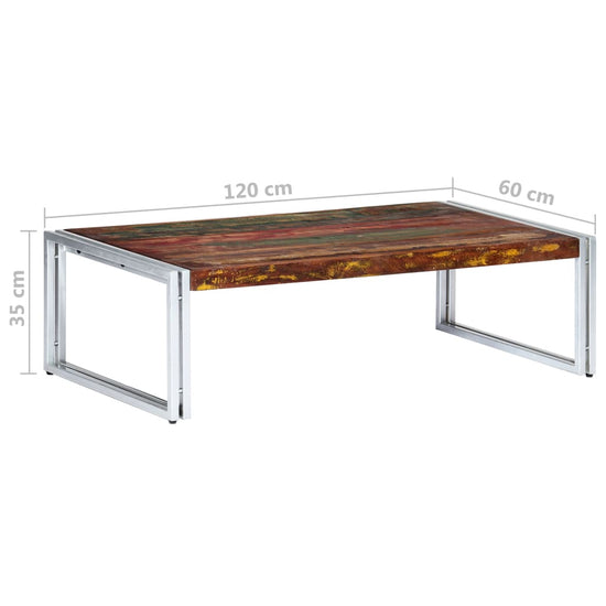 Salontafel 120x60x35 cm massief gerecycled hout MeubelReus