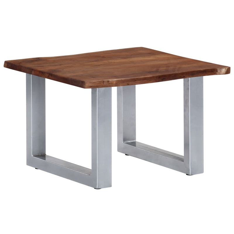 Salontafel met natuurlijke randen 60x60x40 cm acaciahout MeubelReus