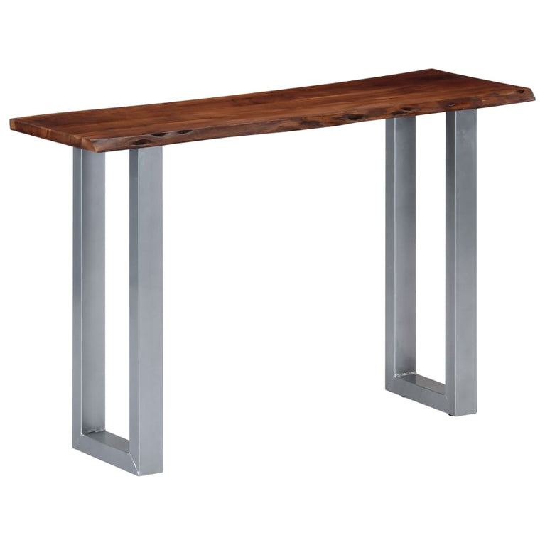 Wandtafel 115x35x76 cm massief acaciahout en ijzer MeubelReus