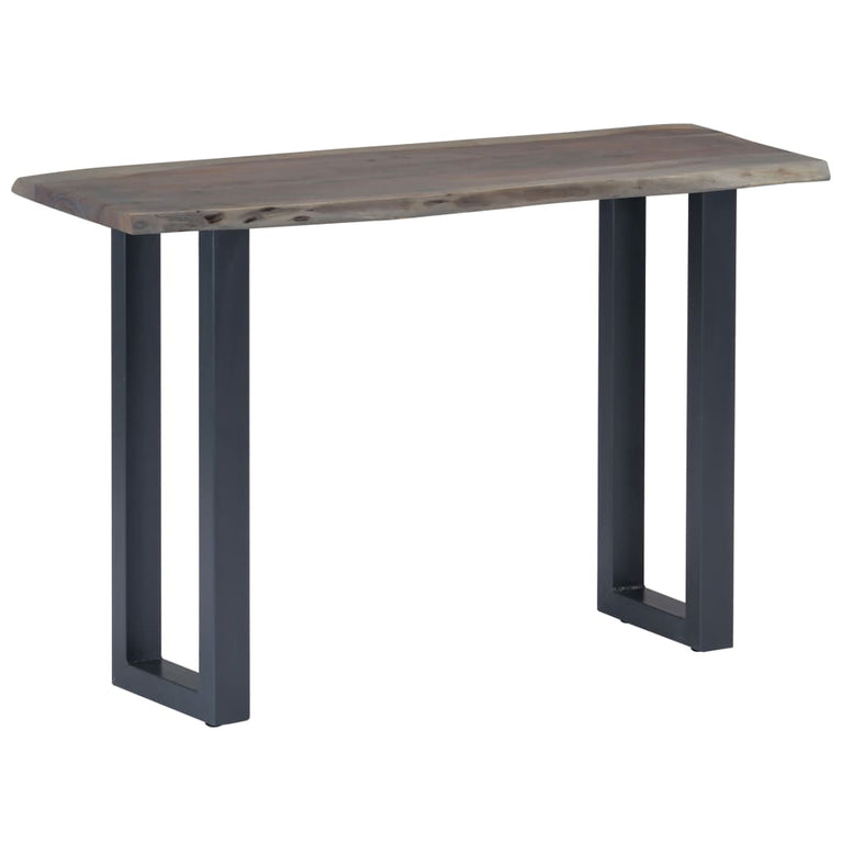 Wandtafel 115x35x76 cm massief acaciahout en ijzer grijs MeubelReus