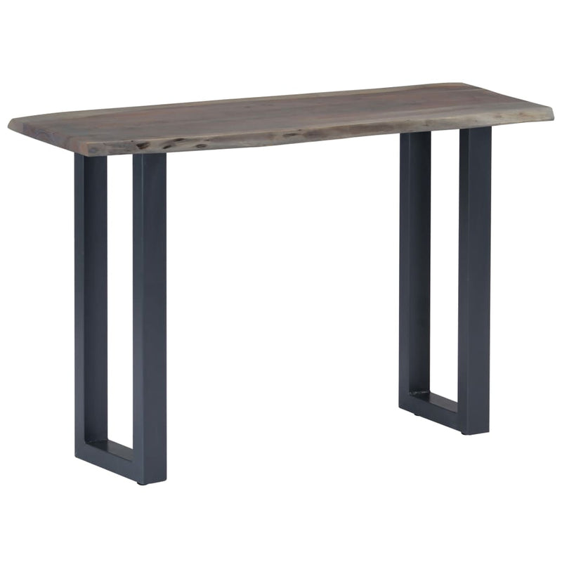 Wandtafel 115x35x76 cm massief acaciahout en ijzer grijs MeubelReus