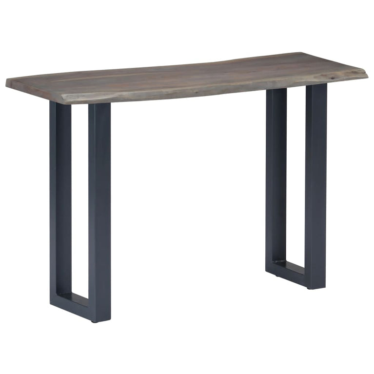 Wandtafel 115x35x76 cm massief acaciahout en ijzer grijs MeubelReus