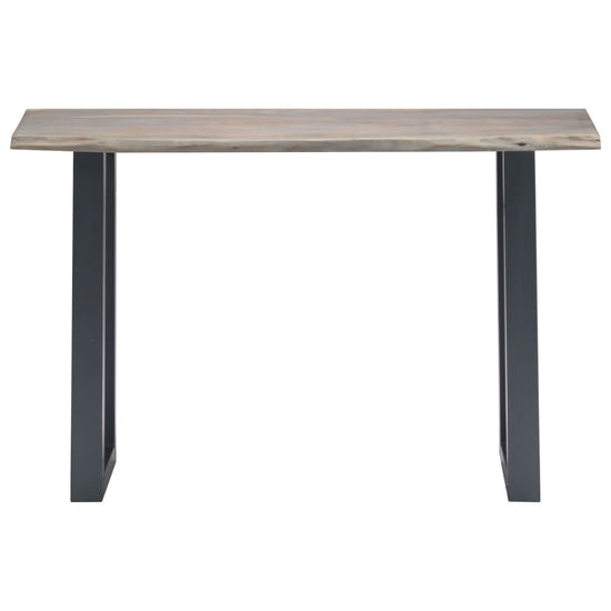 Wandtafel 115x35x76 cm massief acaciahout en ijzer grijs MeubelReus