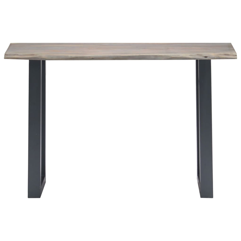 Wandtafel 115x35x76 cm massief acaciahout en ijzer grijs MeubelReus