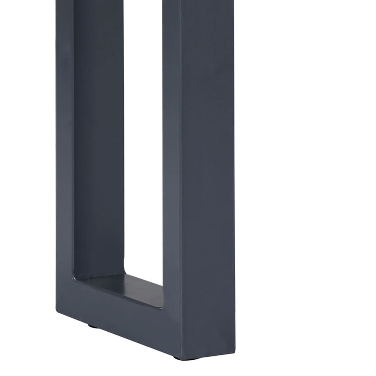 Wandtafel 115x35x76 cm massief acaciahout en ijzer grijs MeubelReus