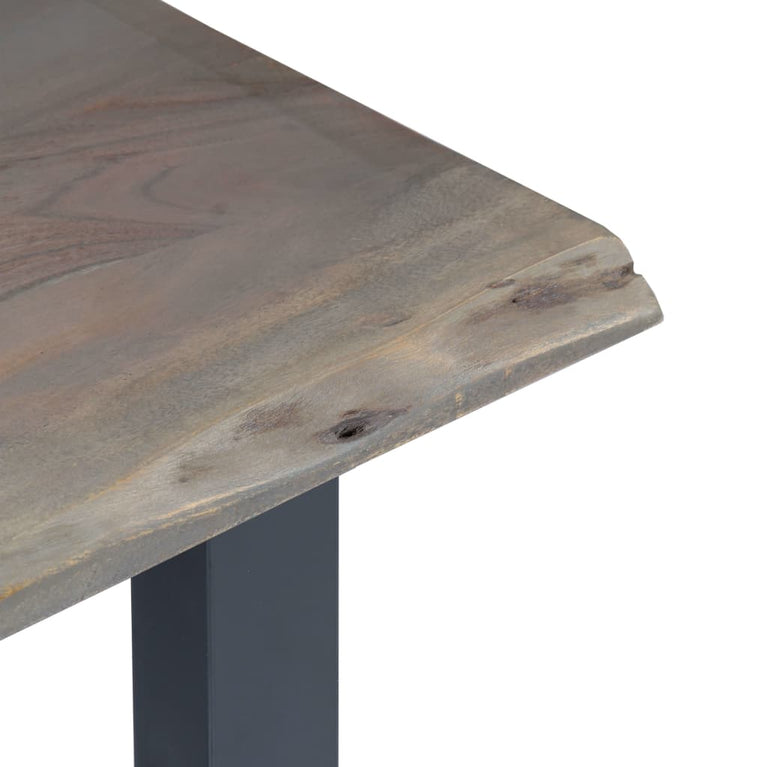 Wandtafel 115x35x76 cm massief acaciahout en ijzer grijs MeubelReus