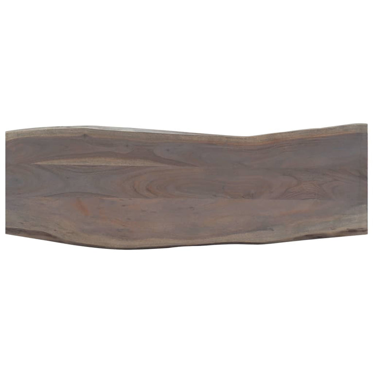 Wandtafel 115x35x76 cm massief acaciahout en ijzer grijs MeubelReus