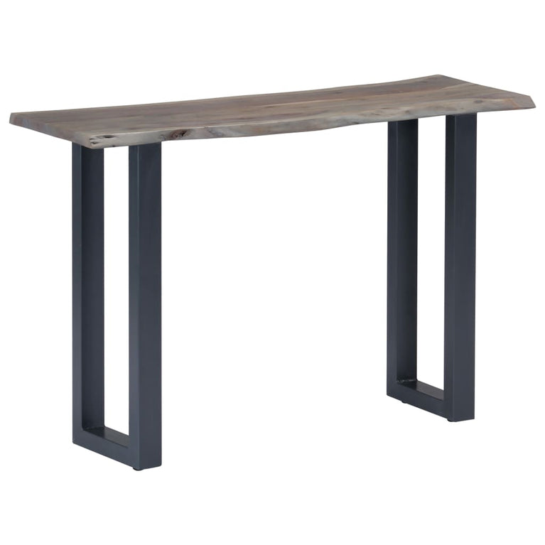 Wandtafel 115x35x76 cm massief acaciahout en ijzer grijs MeubelReus