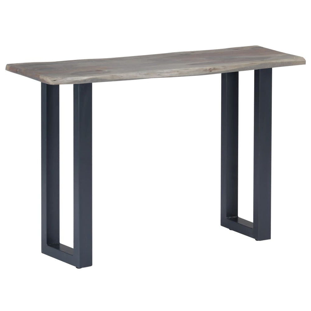 Wandtafel 115x35x76 cm massief acaciahout en ijzer grijs MeubelReus