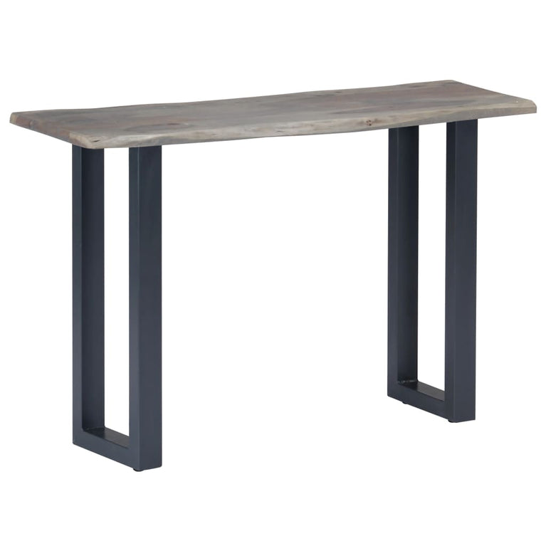 Wandtafel 115x35x76 cm massief acaciahout en ijzer grijs MeubelReus